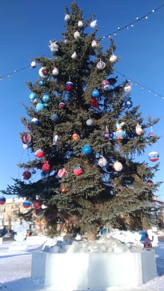 Christmas tree in Yuzhnouralsk